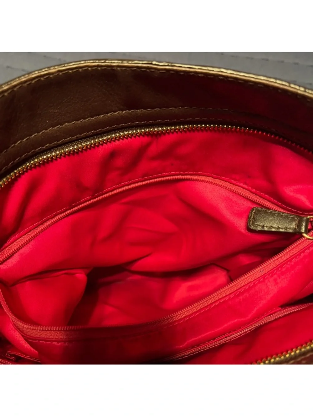 Coach brown leather 12X14 shoulder bag - Picture 8 of 9